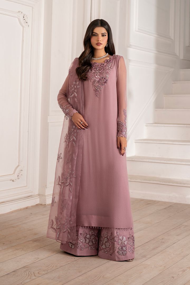 IZNIK CHIFFON EMBROIDERED UNSTITCHED 3PC SUIT | KPA0067