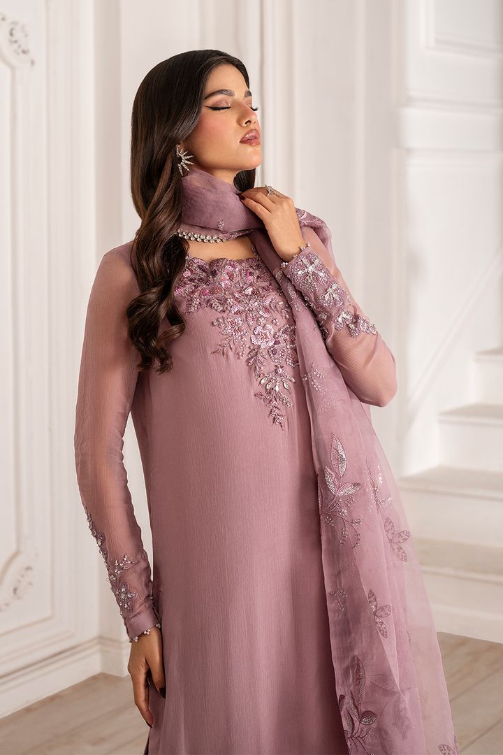 IZNIK CHIFFON EMBROIDERED UNSTITCHED 3PC SUIT | KPA0067